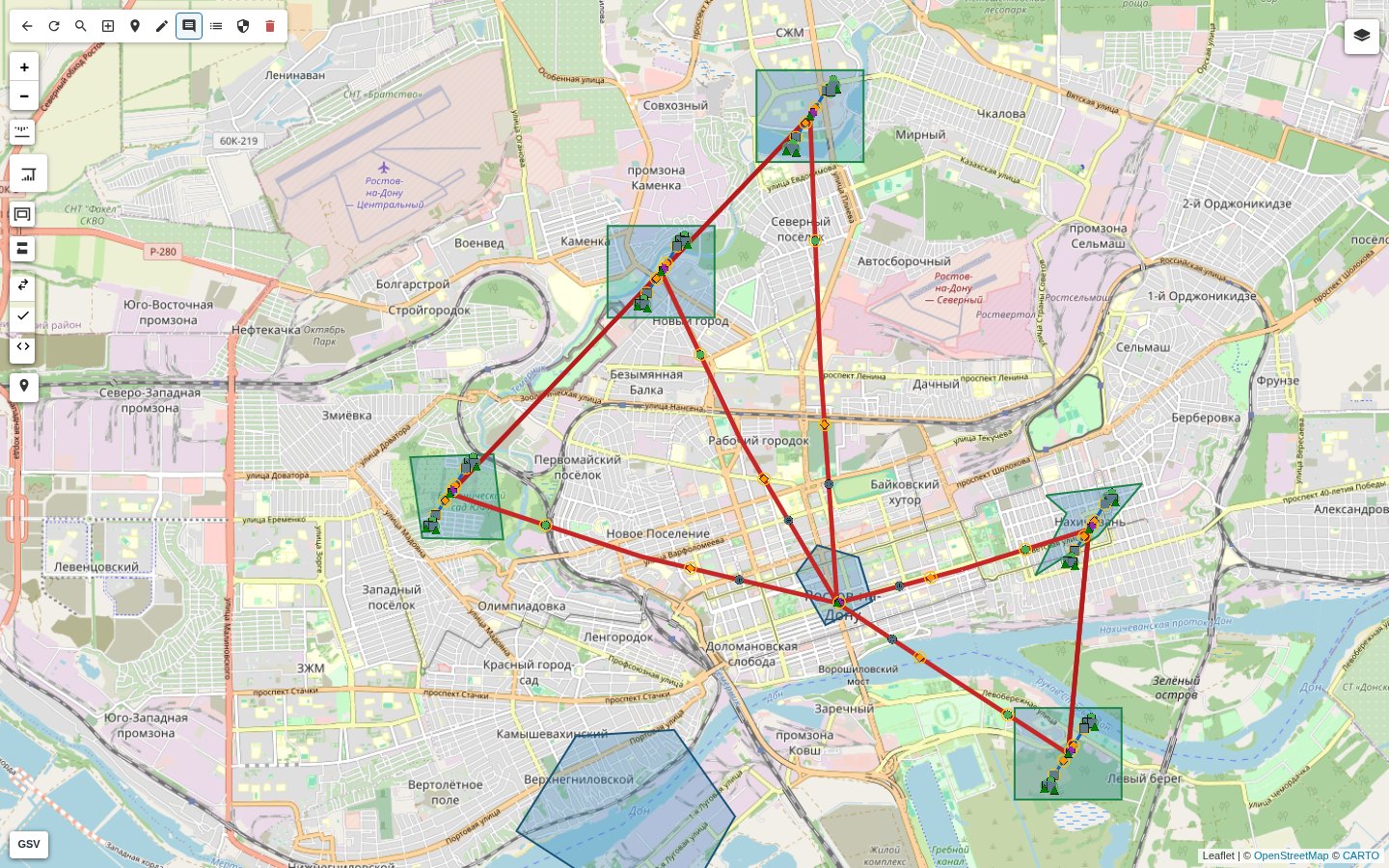 Карта покрытия COREON: зоны, трассы и объекты сети
